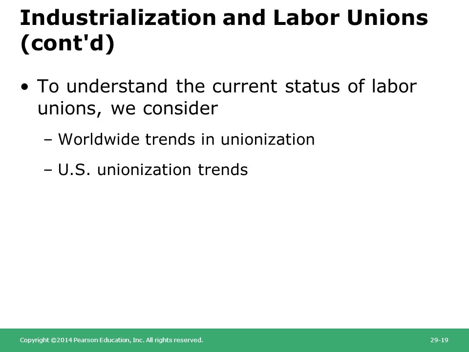 Are labor unions in the u s